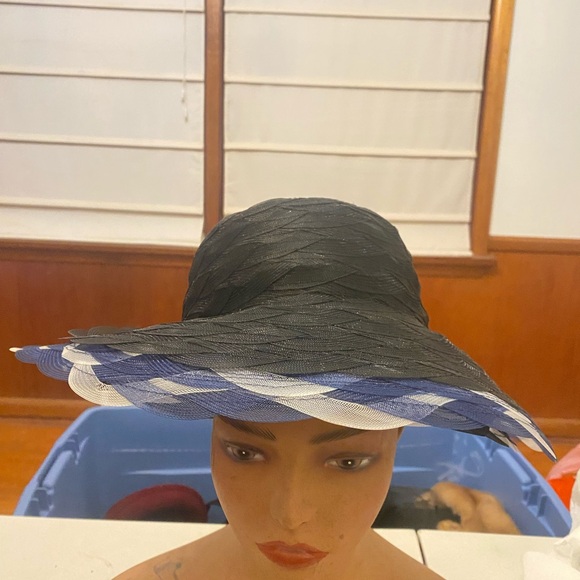 Swan Accessories - Chic Black and Blue Women's Hat
